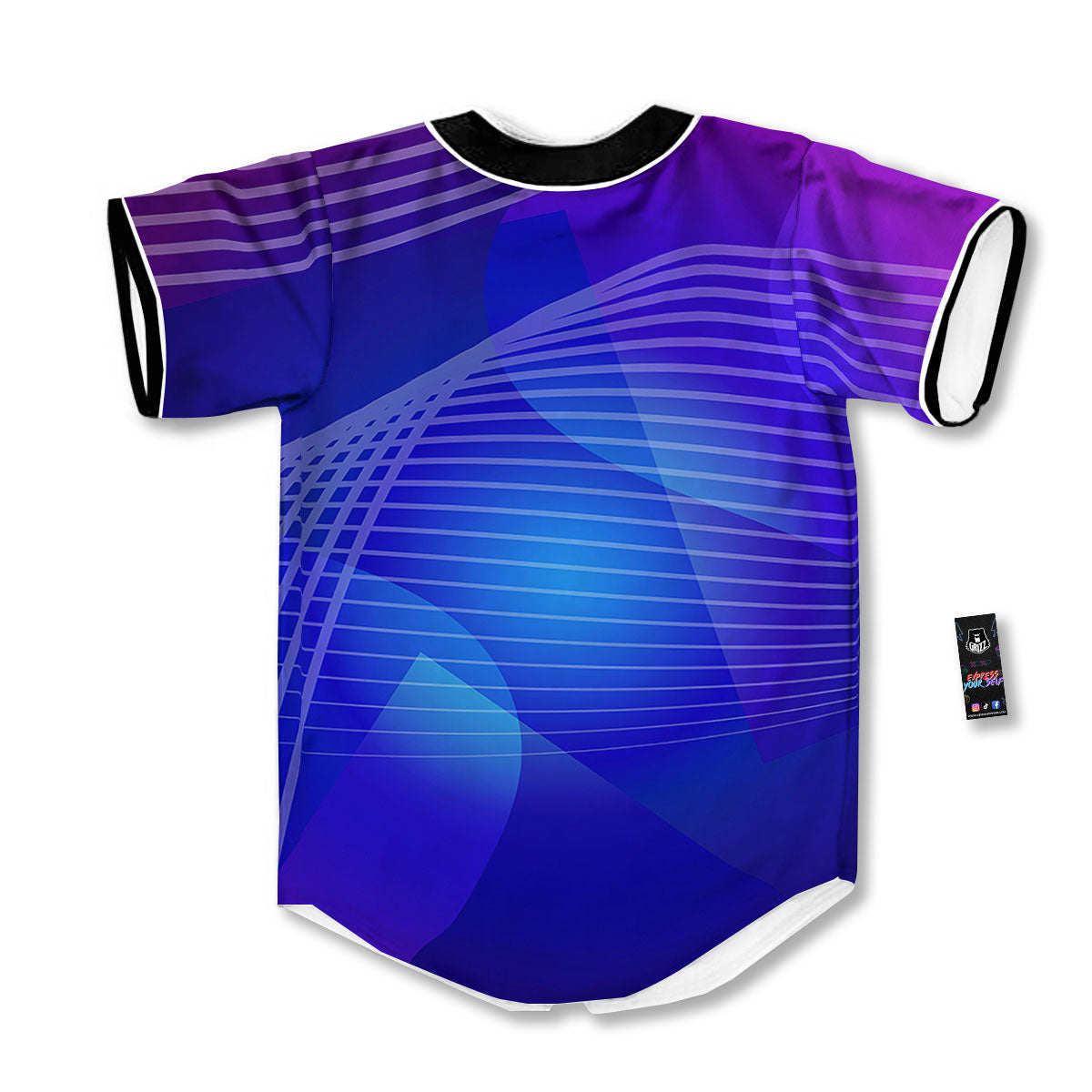 Wave EDM Print Baseball Jersey-grizzshop