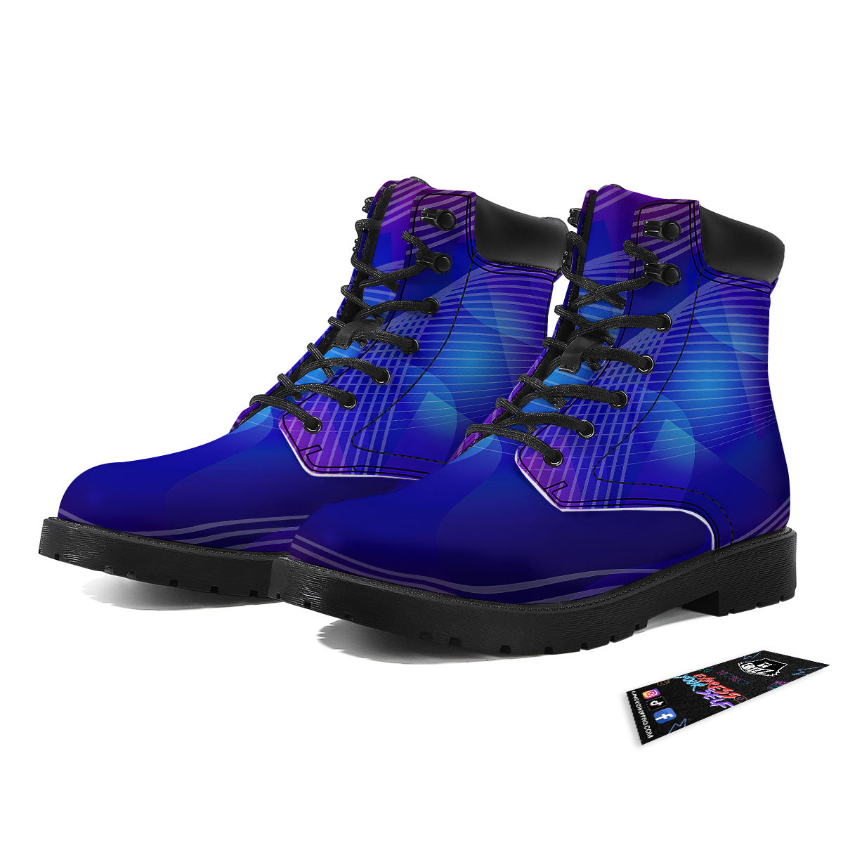Wave EDM Print Boots-grizzshop