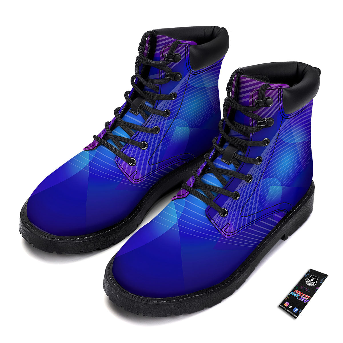Wave EDM Print Boots-grizzshop