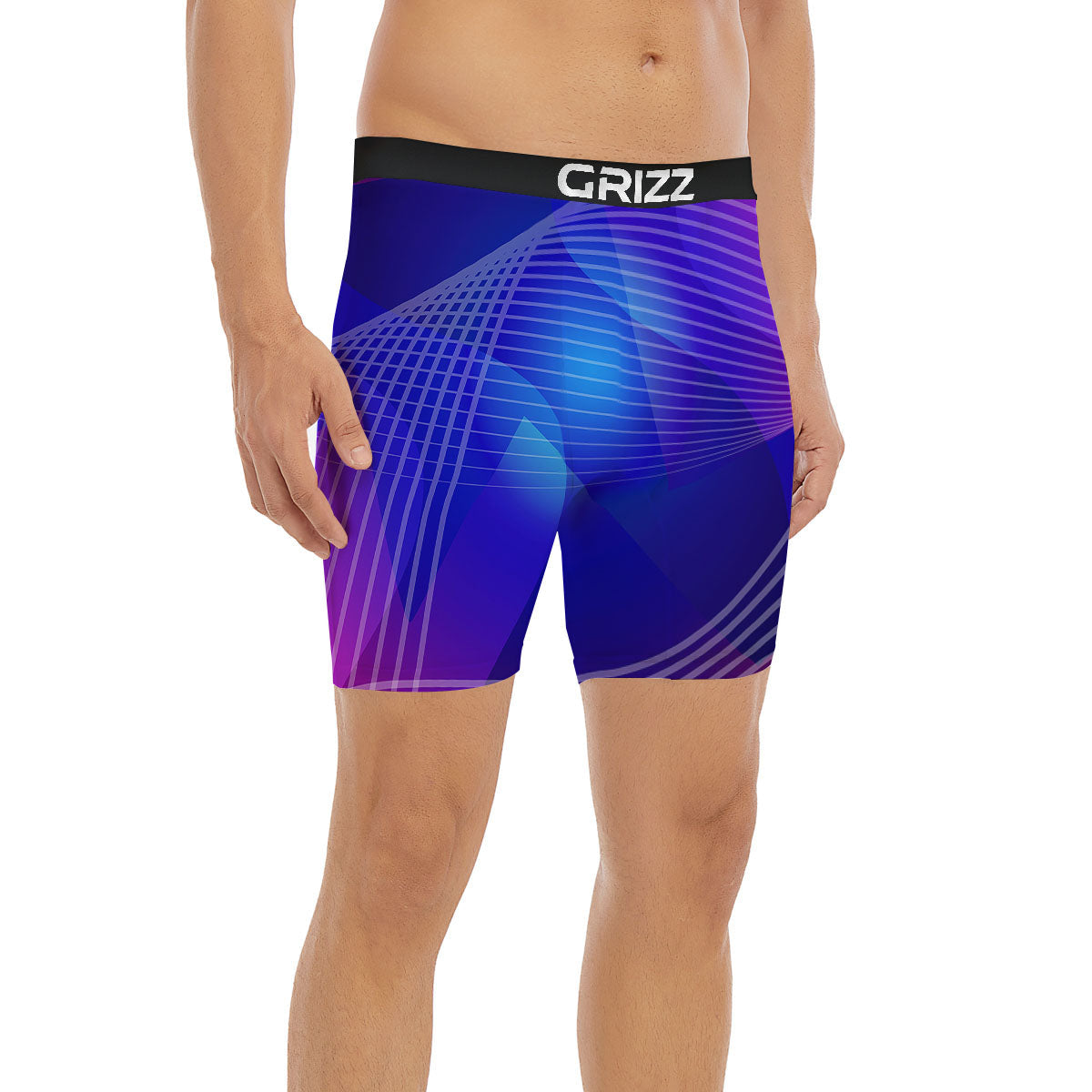 Wave EDM Print Boxer Briefs-grizzshop