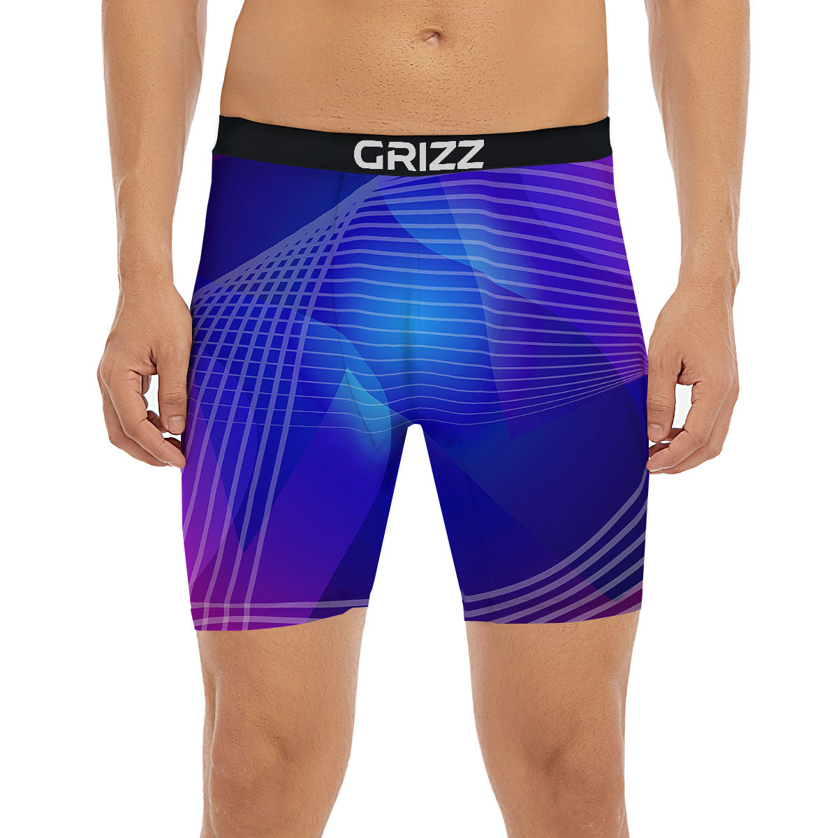 Wave EDM Print Boxer Briefs-grizzshop