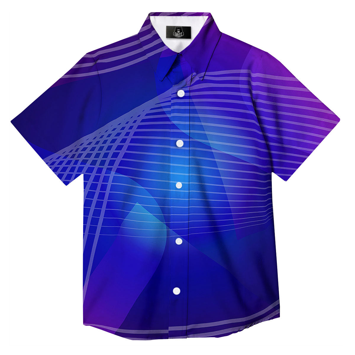 Wave EDM Print Button Up Shirt-grizzshop