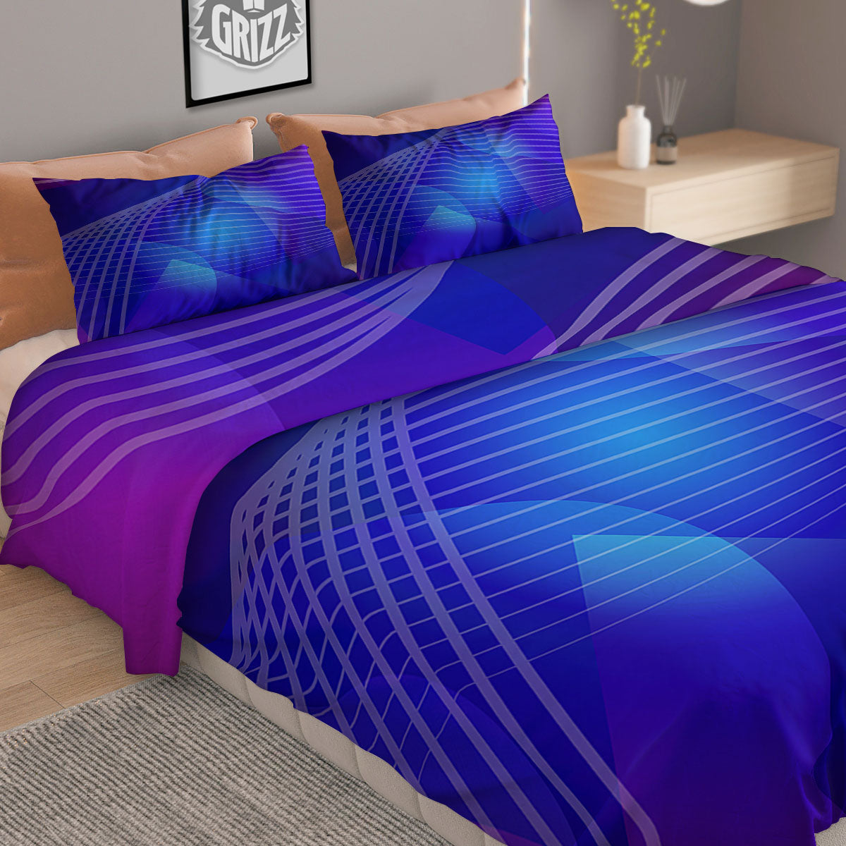 Wave EDM Print Duvet Cover Bedding Set