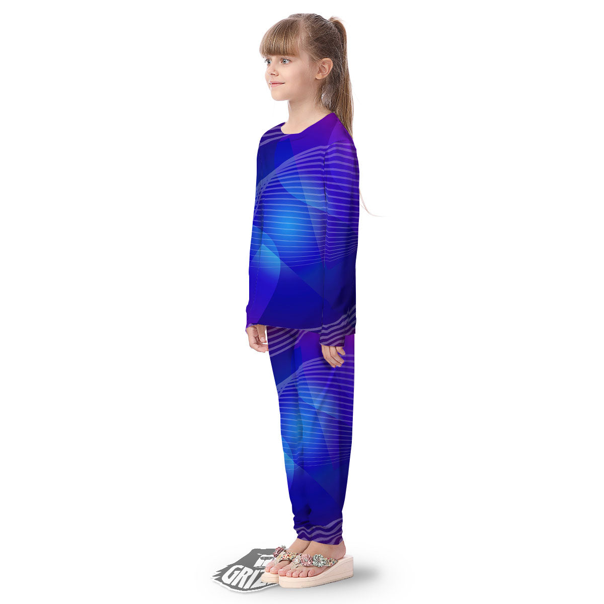 Wave EDM Print Kid's Pajamas-grizzshop
