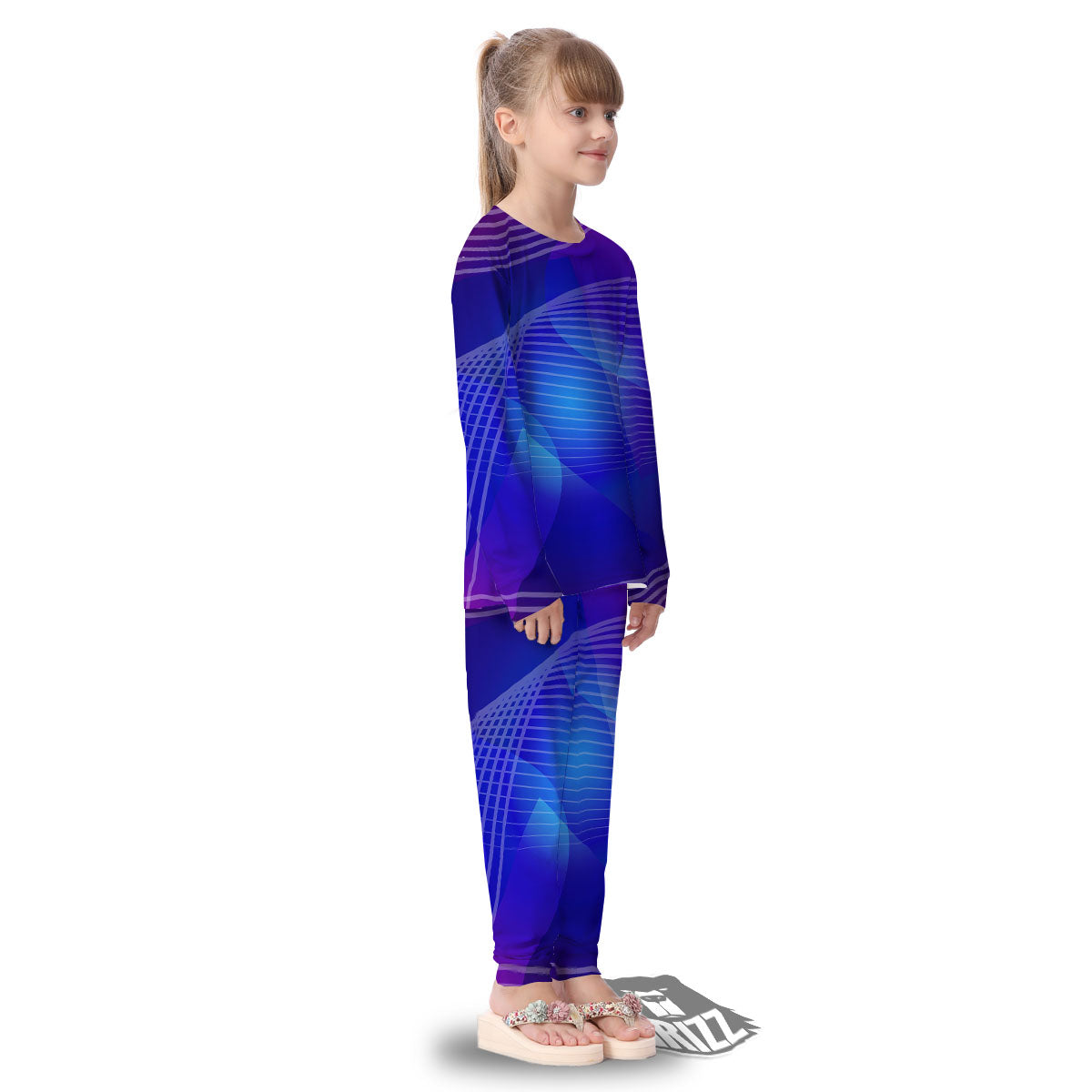 Wave EDM Print Kid's Pajamas-grizzshop