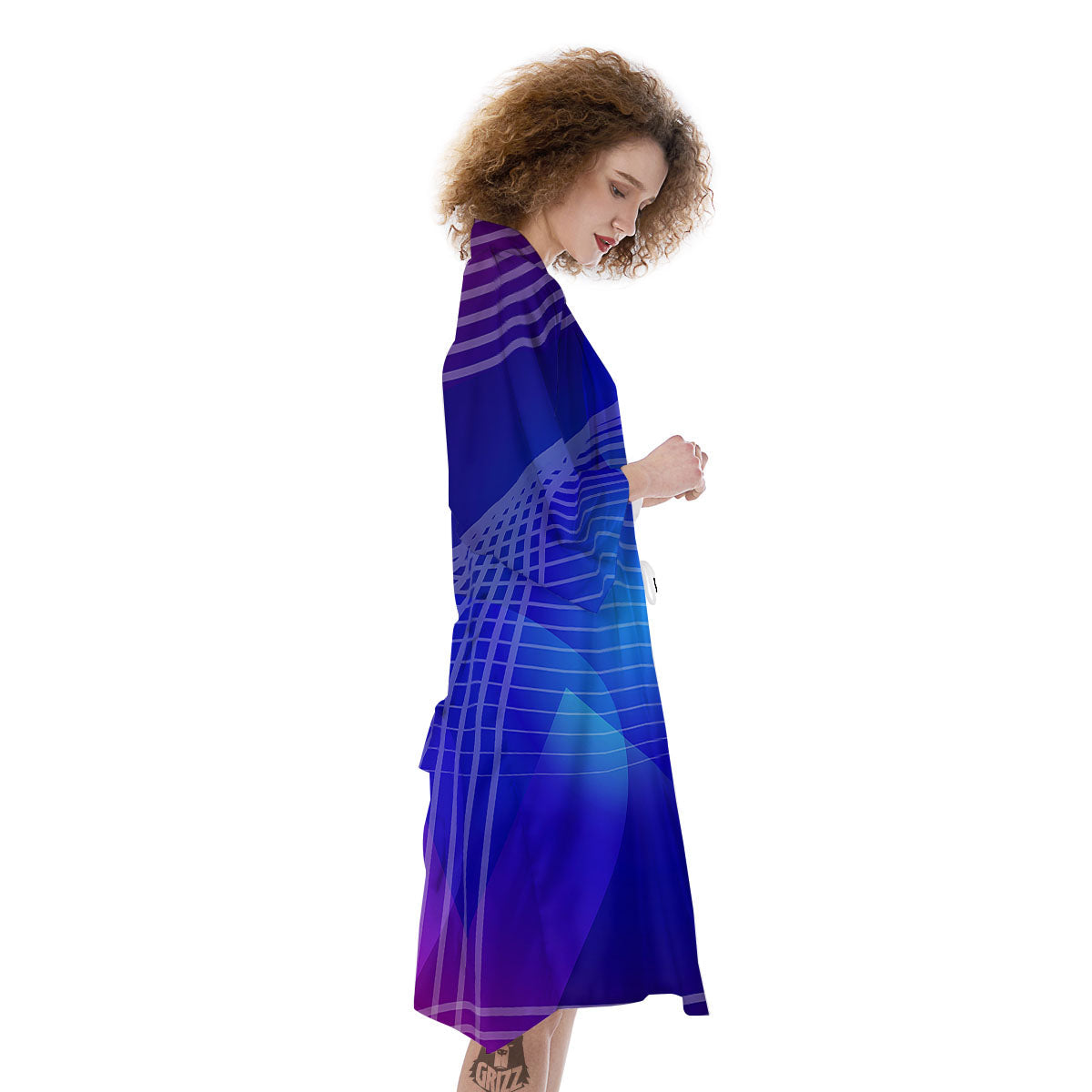 Wave EDM Print Kimono-grizzshop