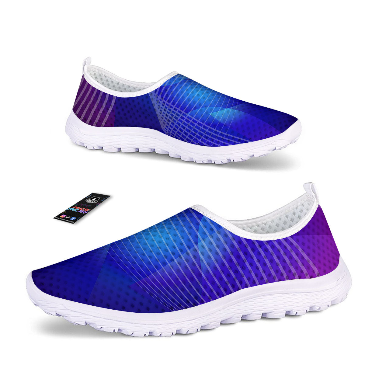 Wave EDM Print Nurse Shoes-grizzshop