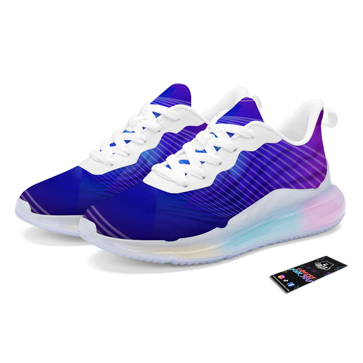 Wave EDM Print Running Sneakers-grizzshop