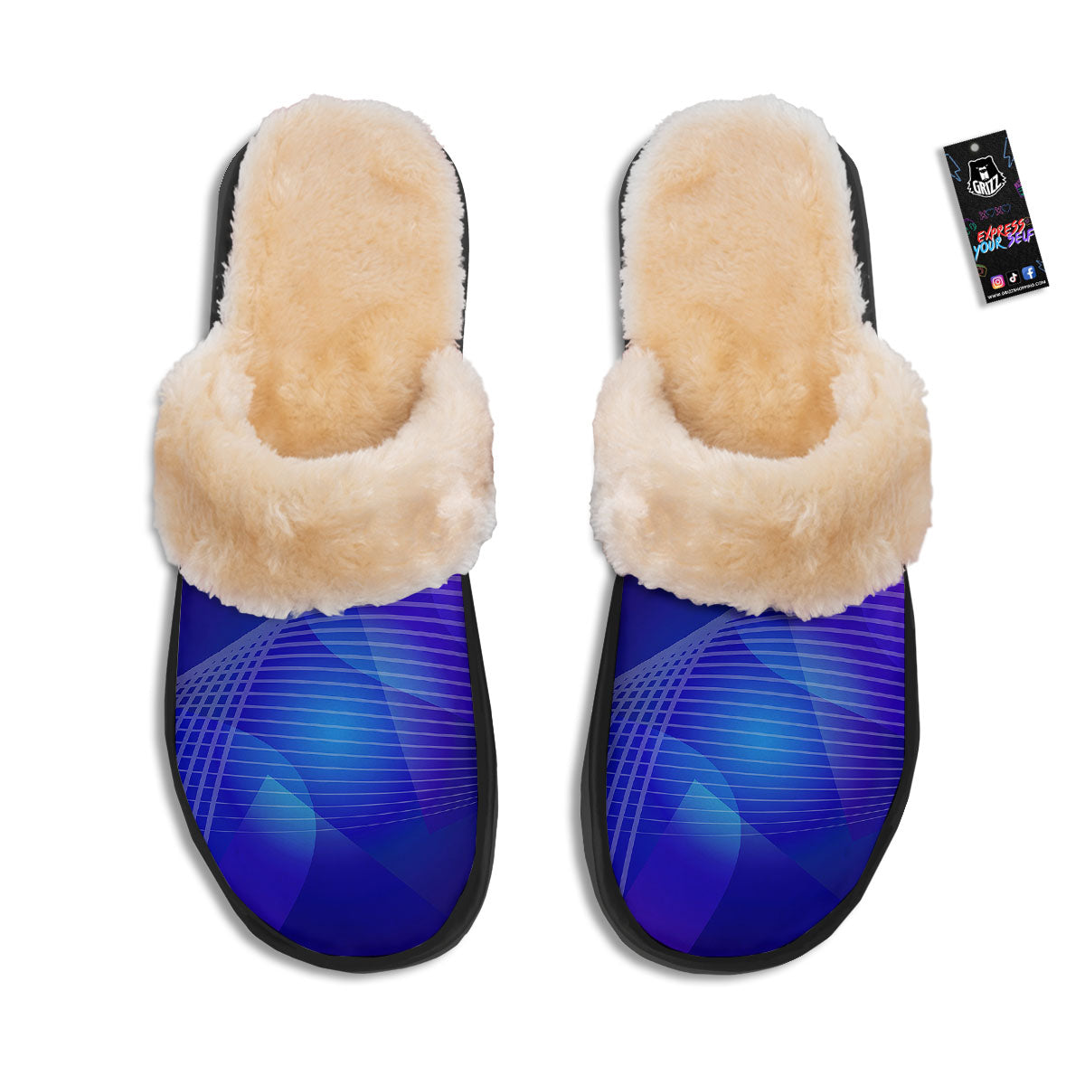 Wave EDM Print Slippers-grizzshop