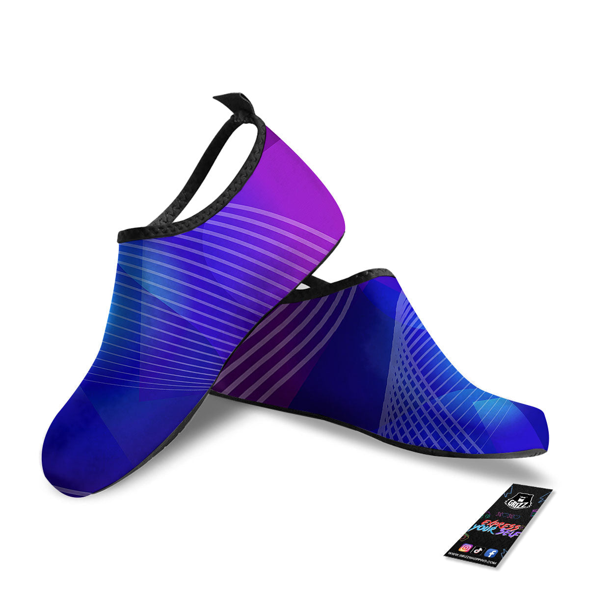 Wave EDM Print Water Shoes-grizzshop