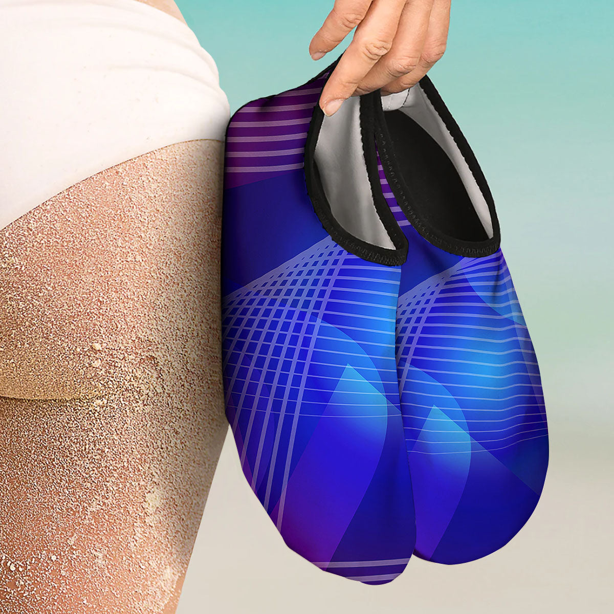Wave EDM Print Water Shoes-grizzshop