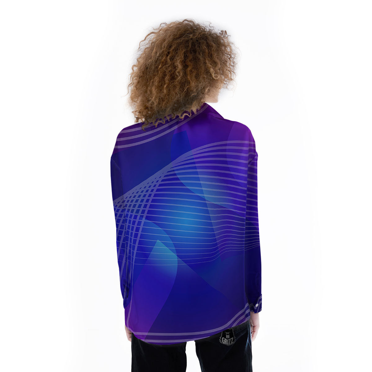 Wave EDM Print Women's Long Sleeve Shirts-grizzshop