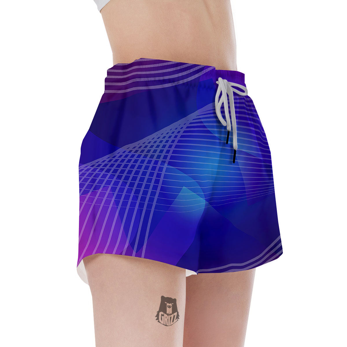 Wave EDM Print Women's Shorts-grizzshop