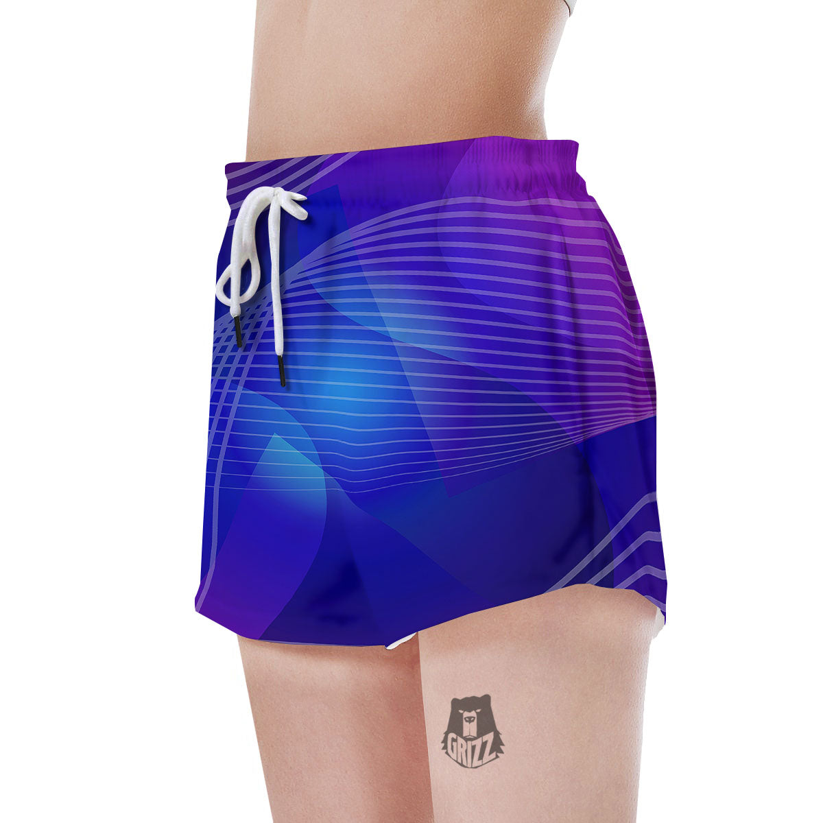 Wave EDM Print Women's Shorts-grizzshop