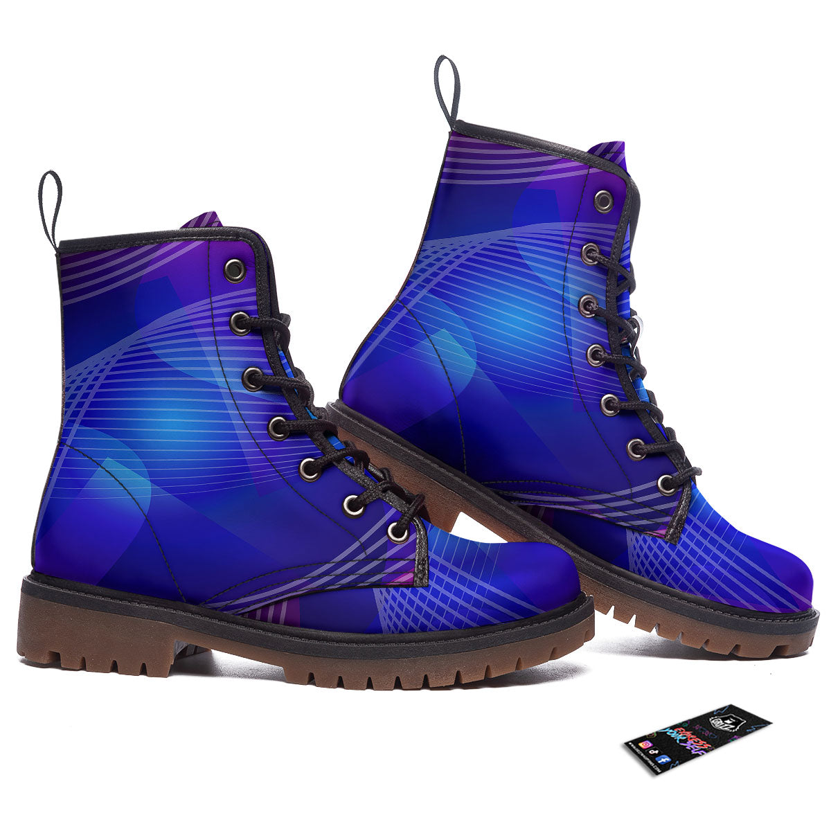 Wave EDM Print Work Boots-grizzshop