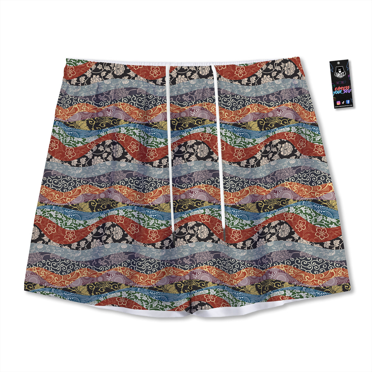Watermelon Pieces Cute Print Pattern Mesh Shorts