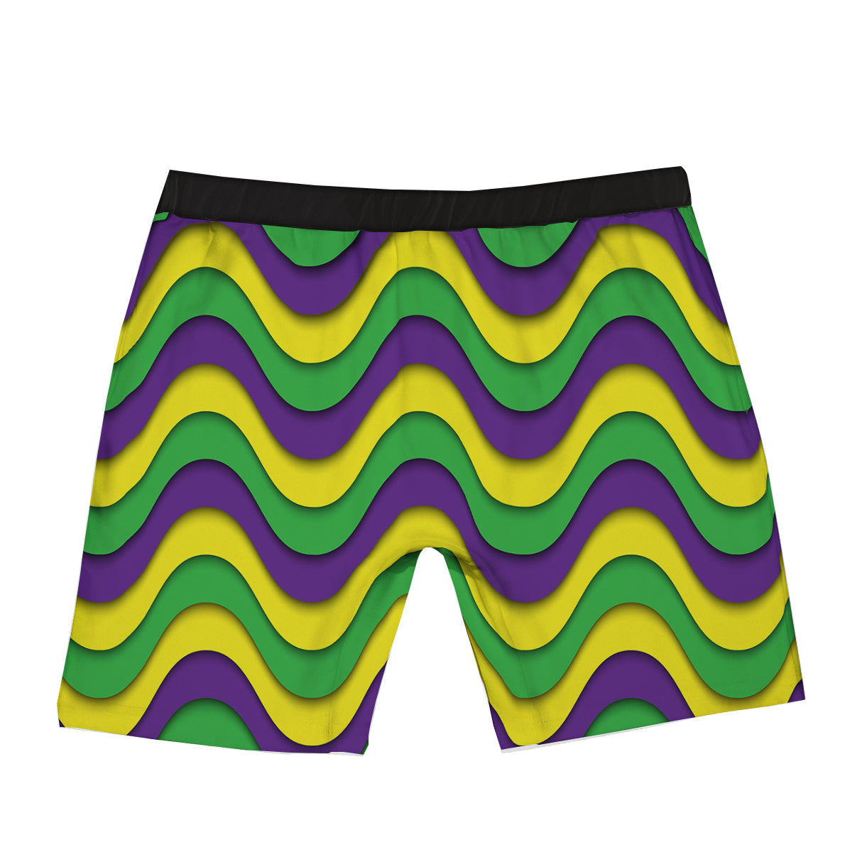Wave Mardi Gras Print Pattern Boxer Briefs-grizzshop