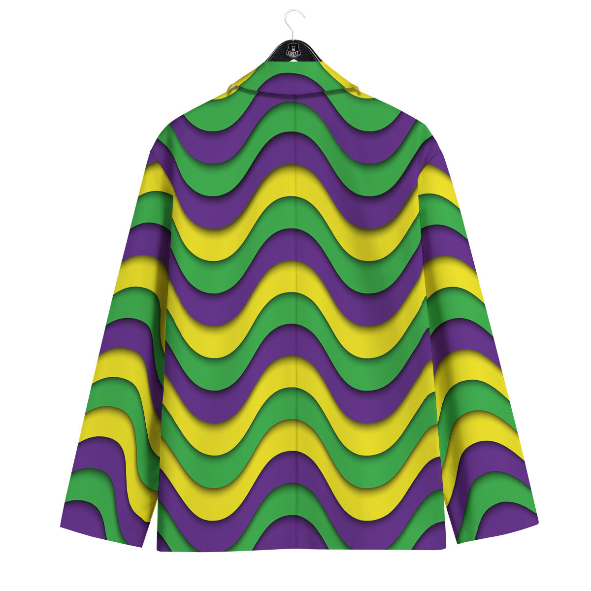 Wave Mardi Gras Print Pattern Men's Sport Coat-grizzshop