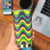 Wave Mardi Gras Print Pattern Tumbler-grizzshop