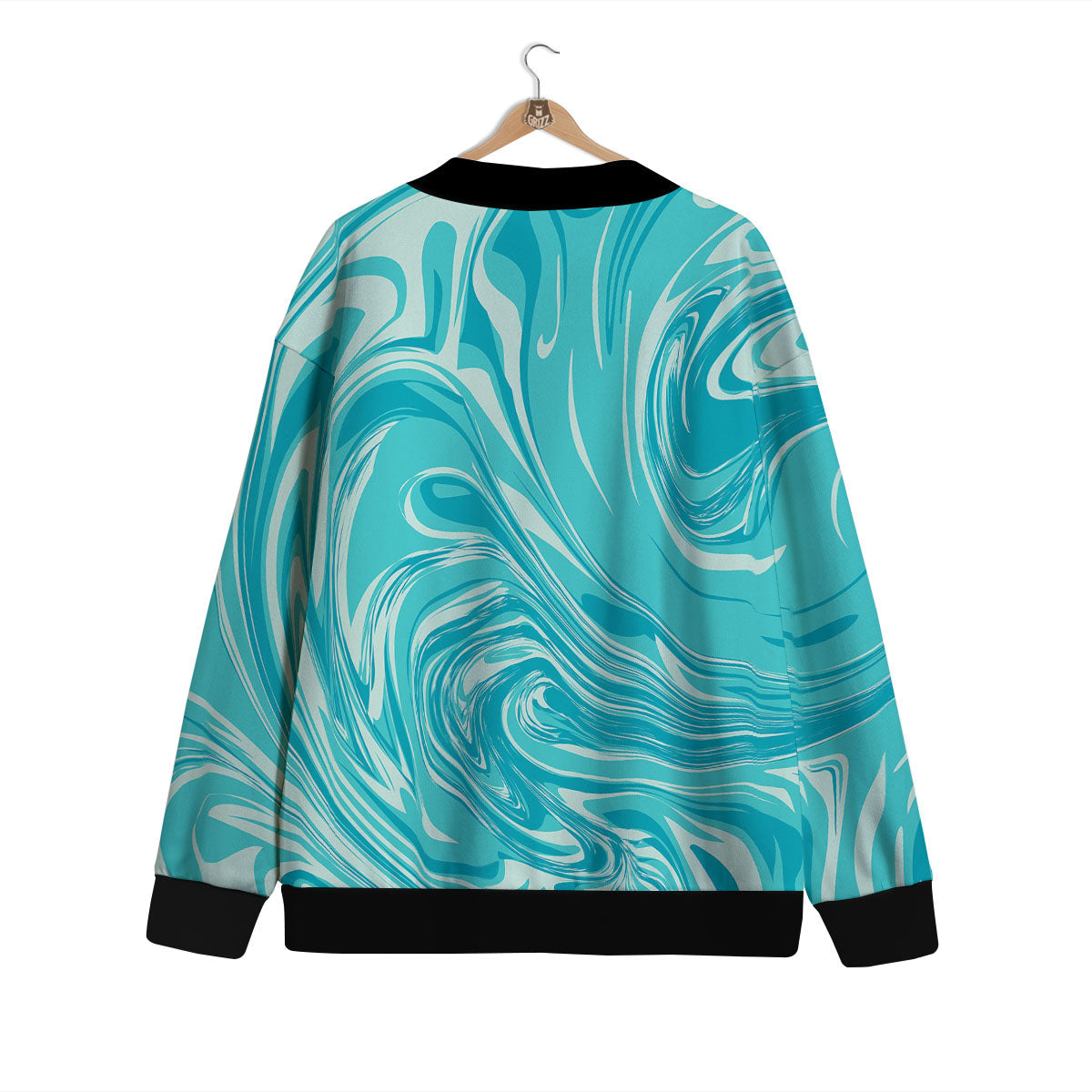 Wave Psychedelic Print Pattern Cardigan-grizzshop