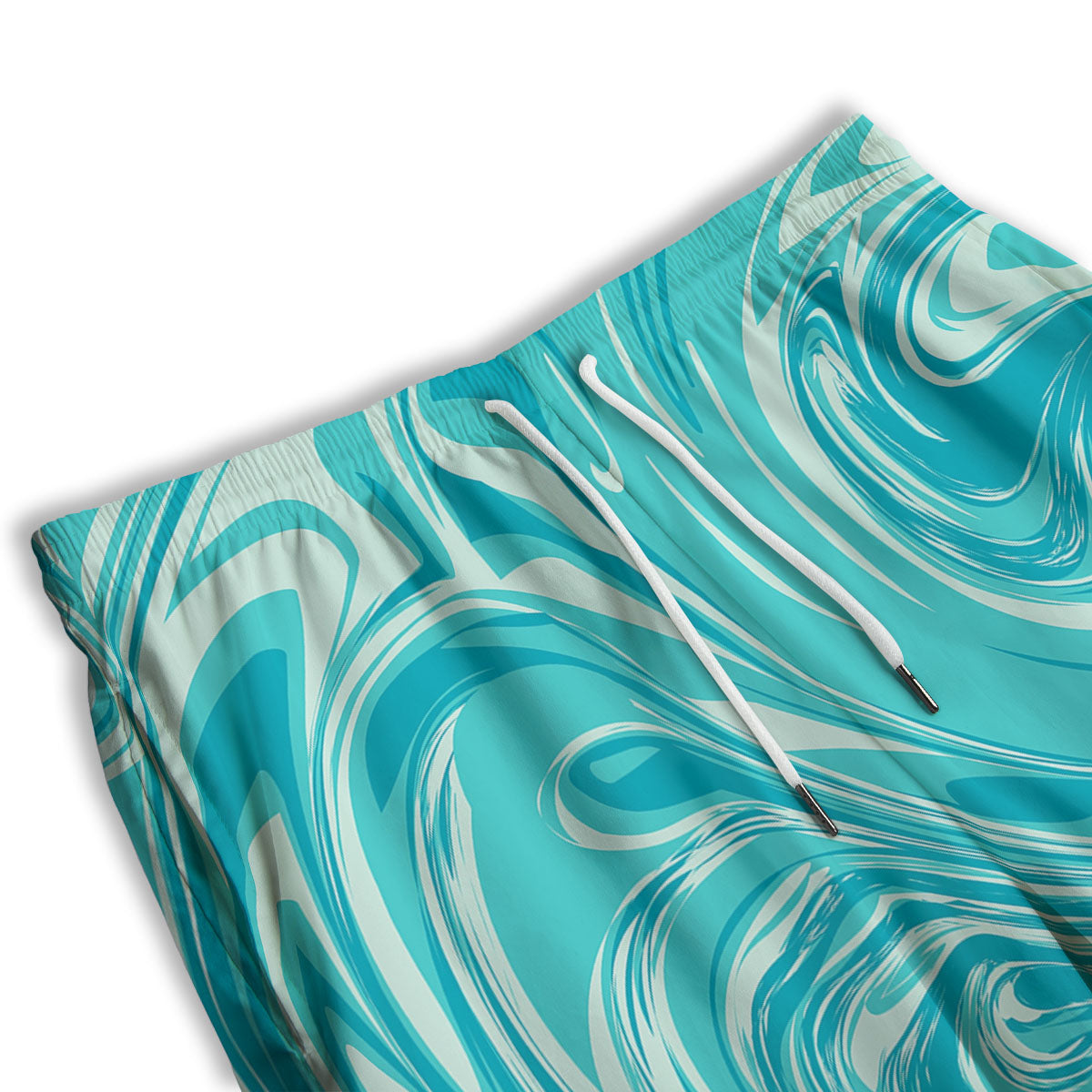 Wave Psychedelic Print Pattern Men's Athletic Shorts