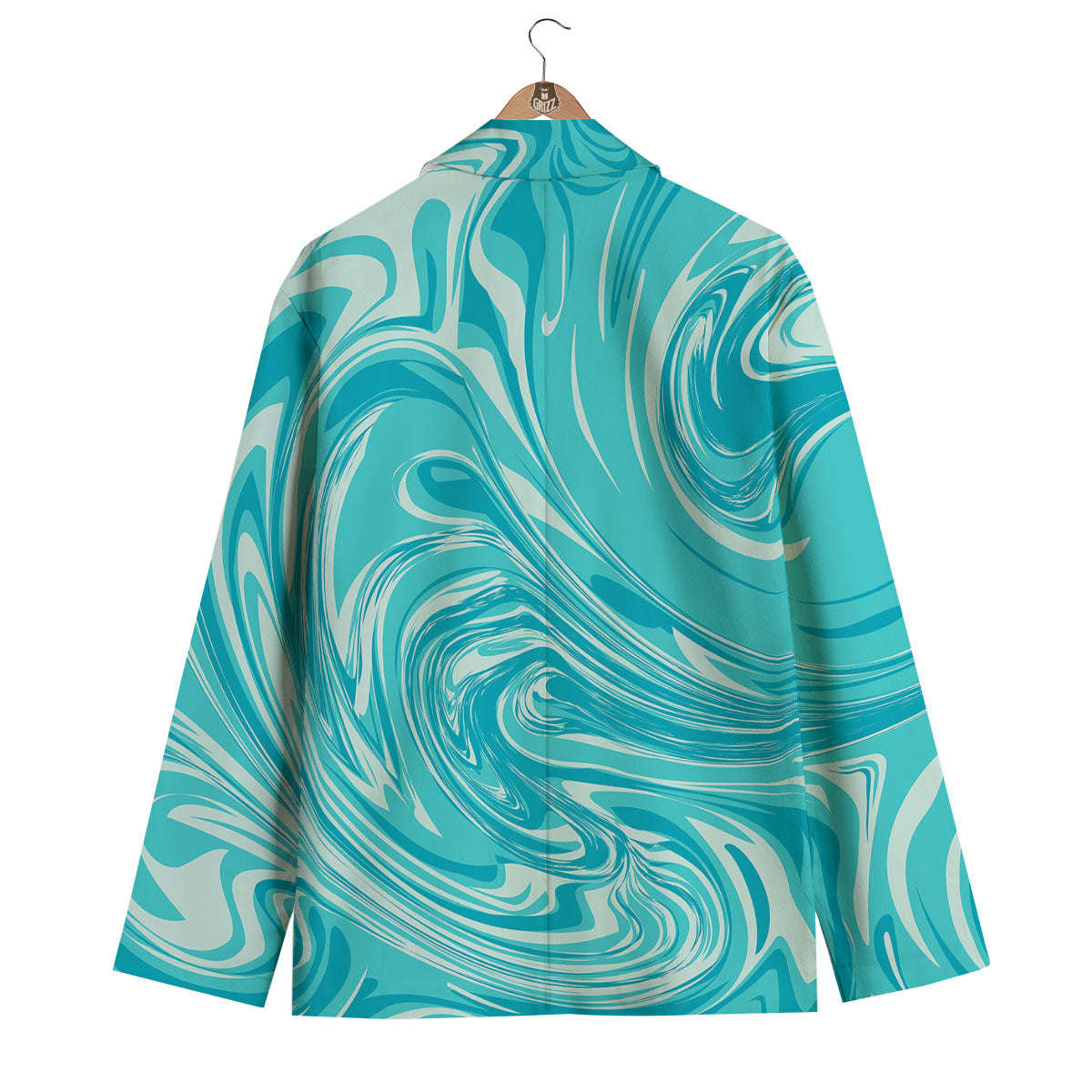 Wave Psychedelic Print Pattern Men's Blazer-grizzshop