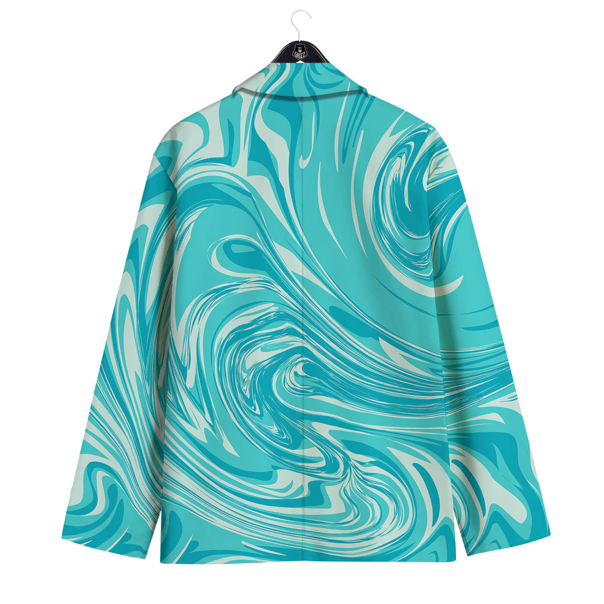 Wave Psychedelic Print Pattern Men's Sport Coat-grizzshop