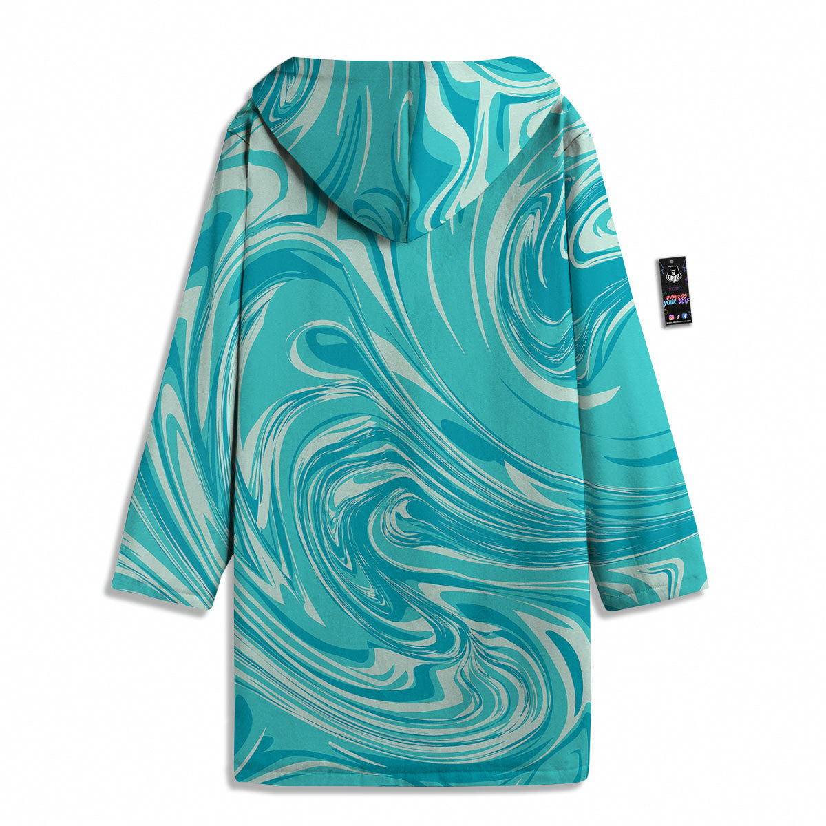 Wave Psychedelic Print Pattern Men's Windbreaker Jacket-grizzshop