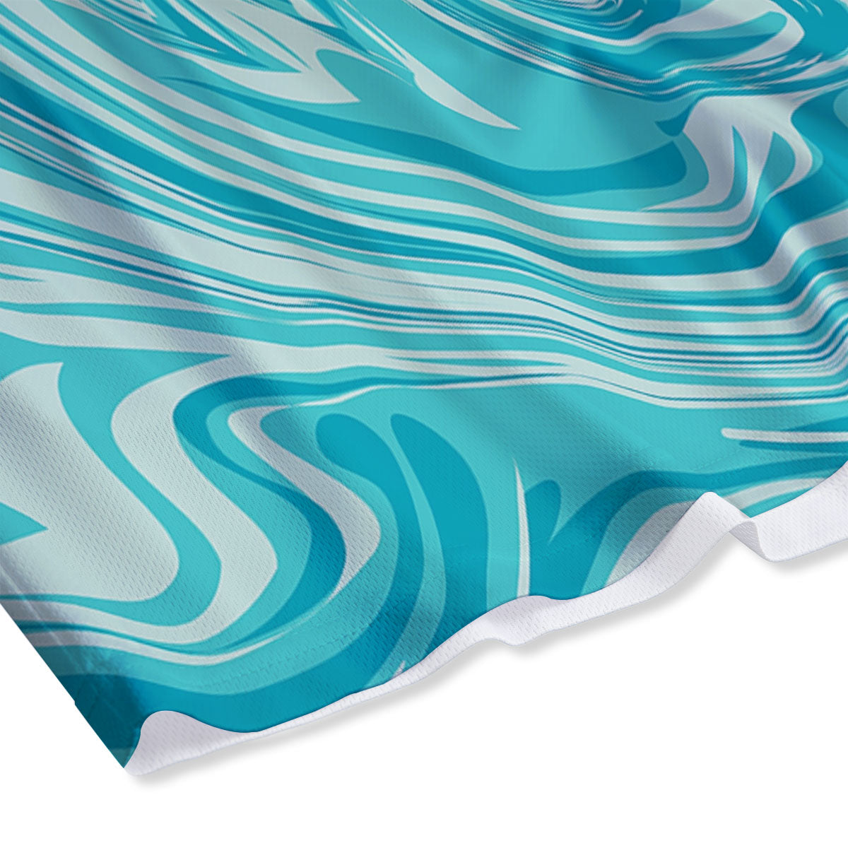 Wave Psychedelic Print Pattern Mesh Shorts