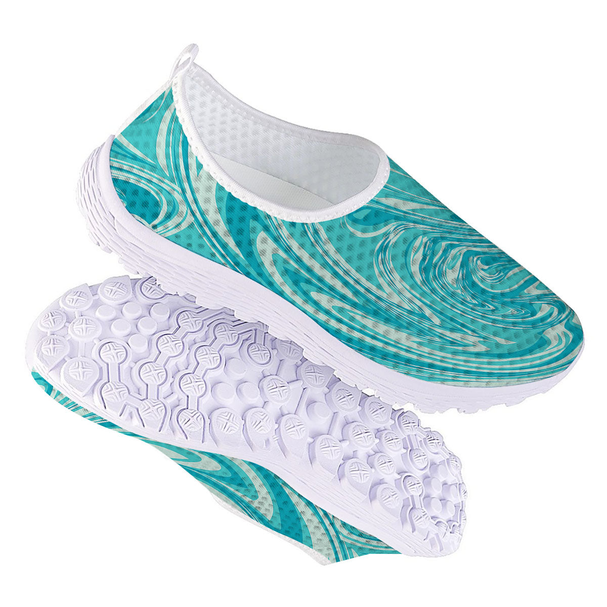 Wave Psychedelic Print Pattern Nurse Shoes-grizzshop