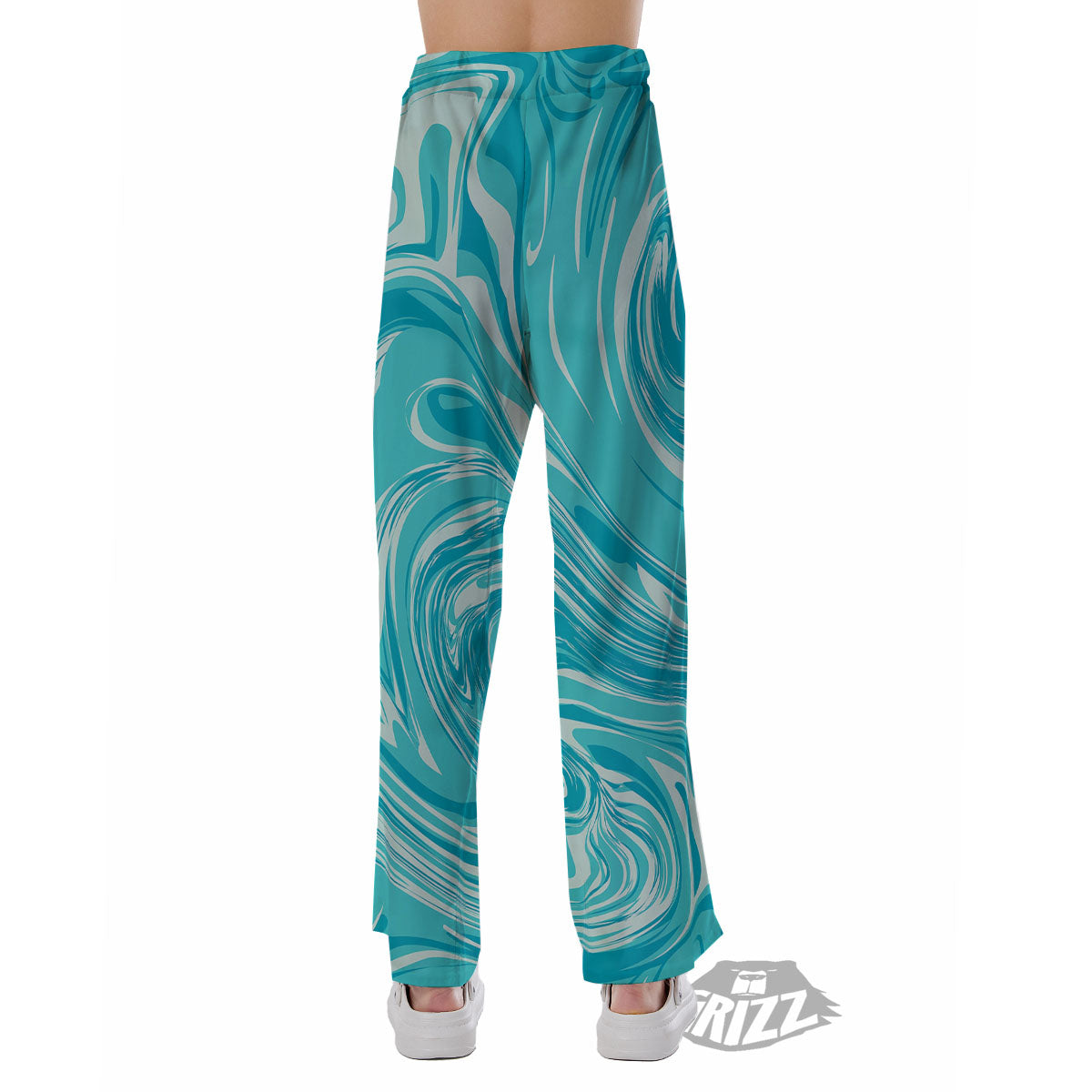 Wave Psychedelic Print Pattern Pajama Pants-grizzshop