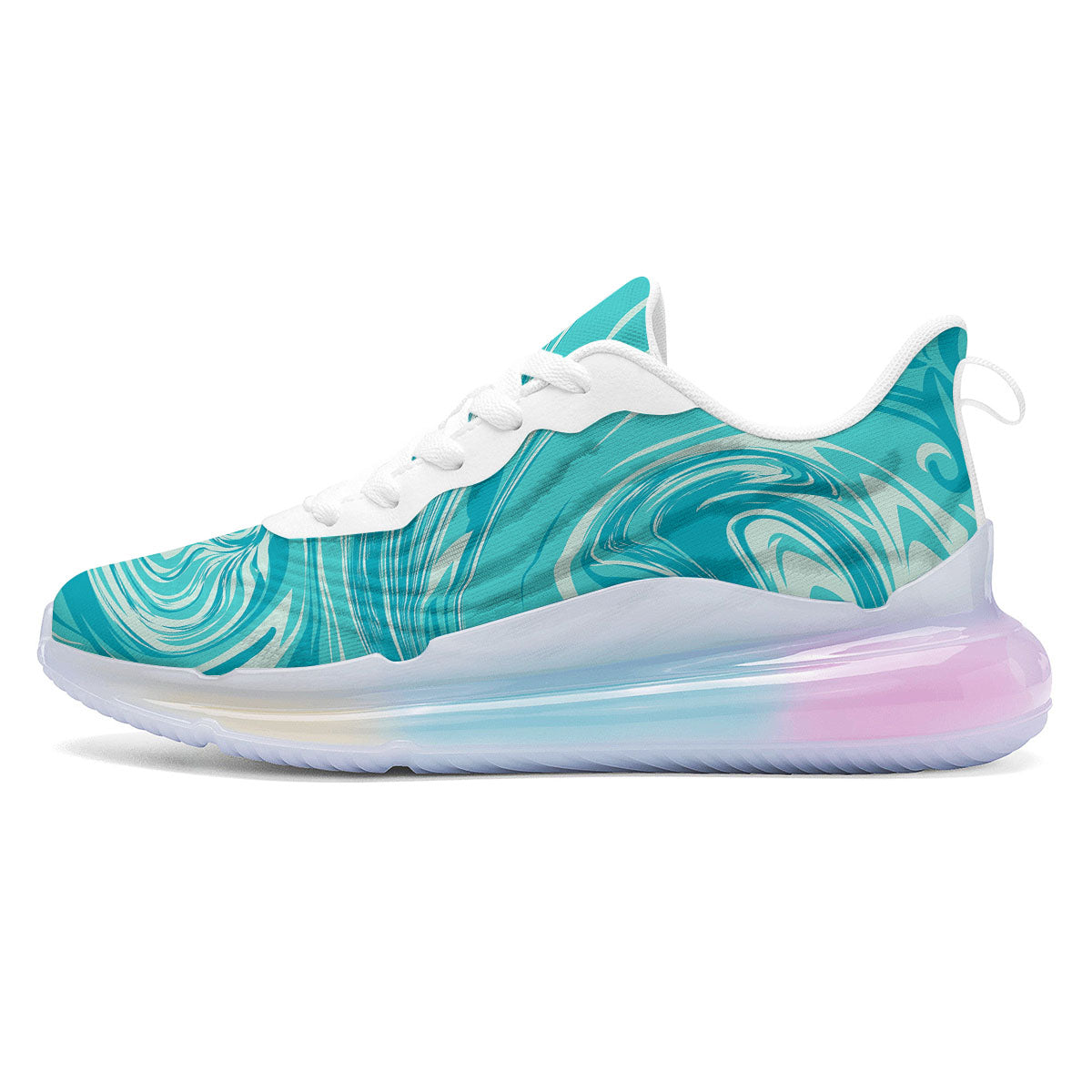 Wave Psychedelic Print Pattern Running Sneakers-grizzshop