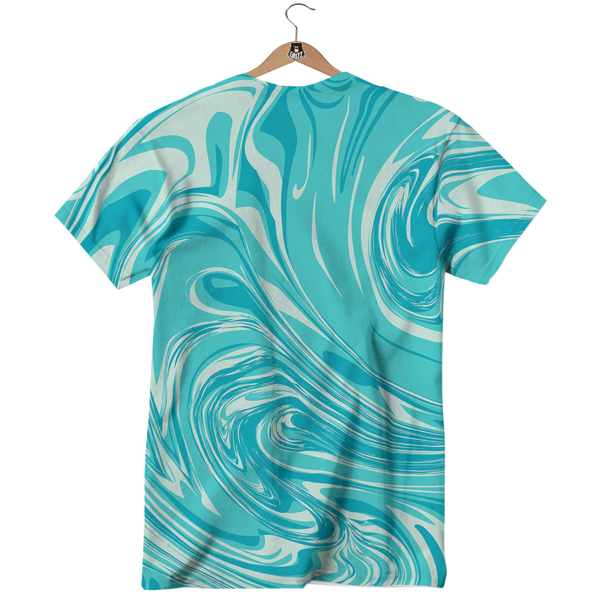 Wave Psychedelic Print Pattern T-Shirt-grizzshop