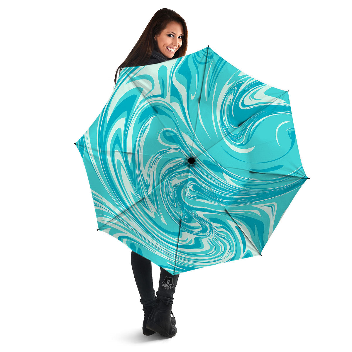 Wave Psychedelic Print Pattern Umbrella-grizzshop