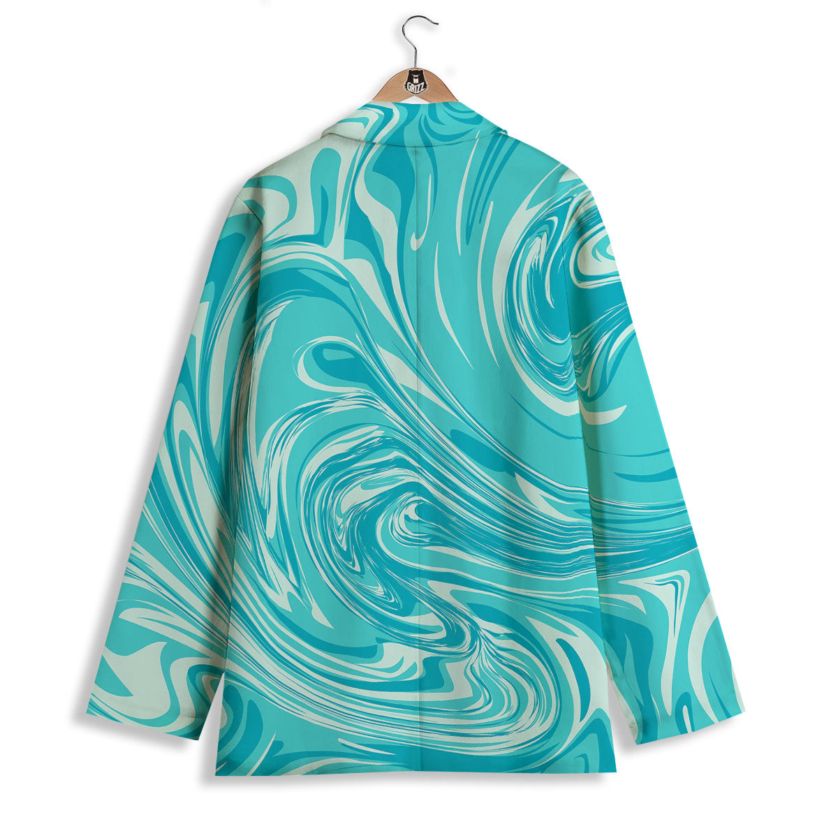 Wave Psychedelic Print Pattern Women's Blazer-grizzshop