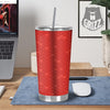 Wave Red Japanese Print Pattern Tumbler-grizzshop