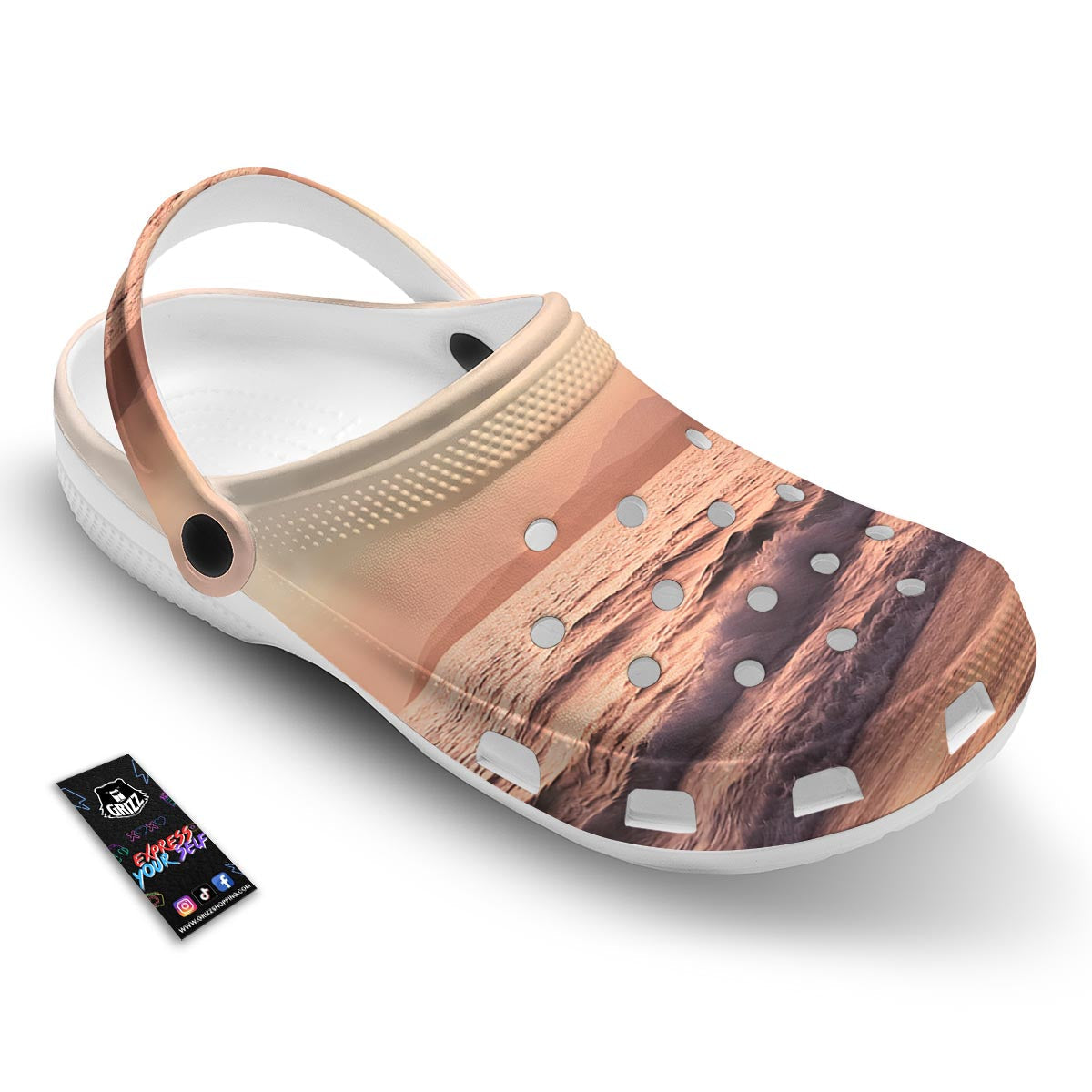 Wave Sunrise Print Clog-grizzshop