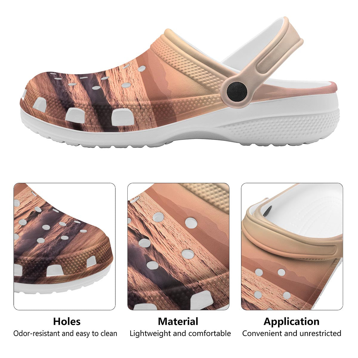 Wave Sunrise Print Clog-grizzshop