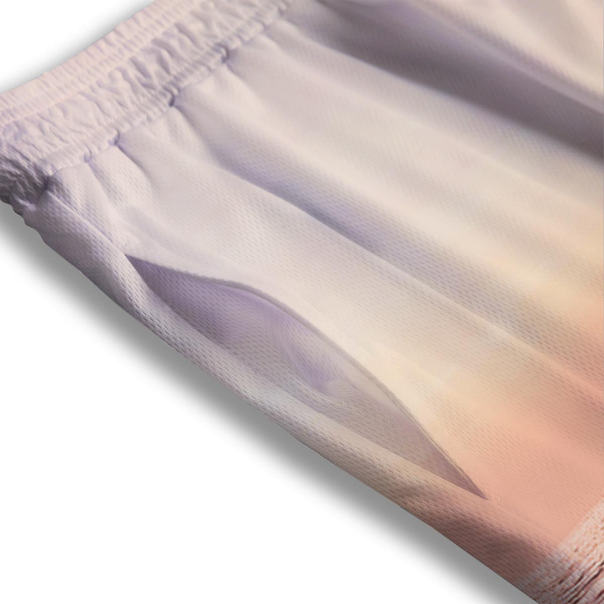 Wave Sunrise Print Mesh Shorts