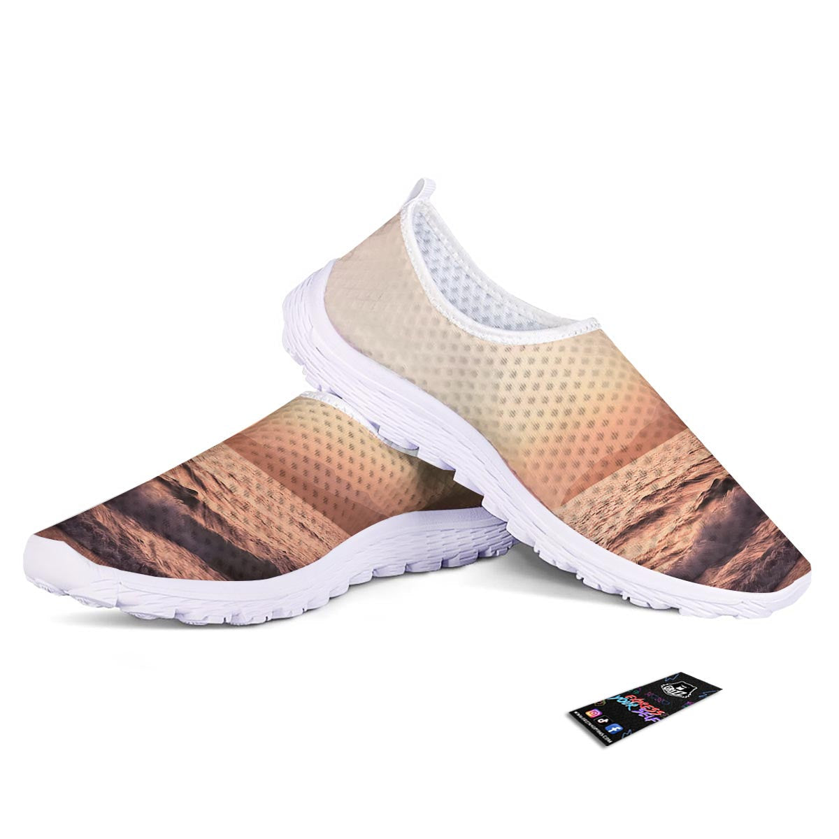 Wave Sunrise Print Nurse Shoes-grizzshop