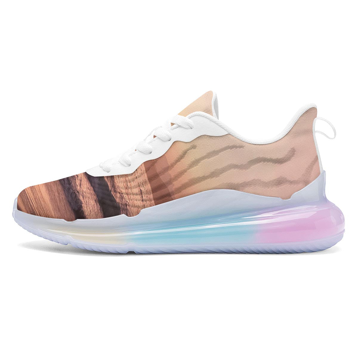 Wave Sunrise Print Running Sneakers-grizzshop
