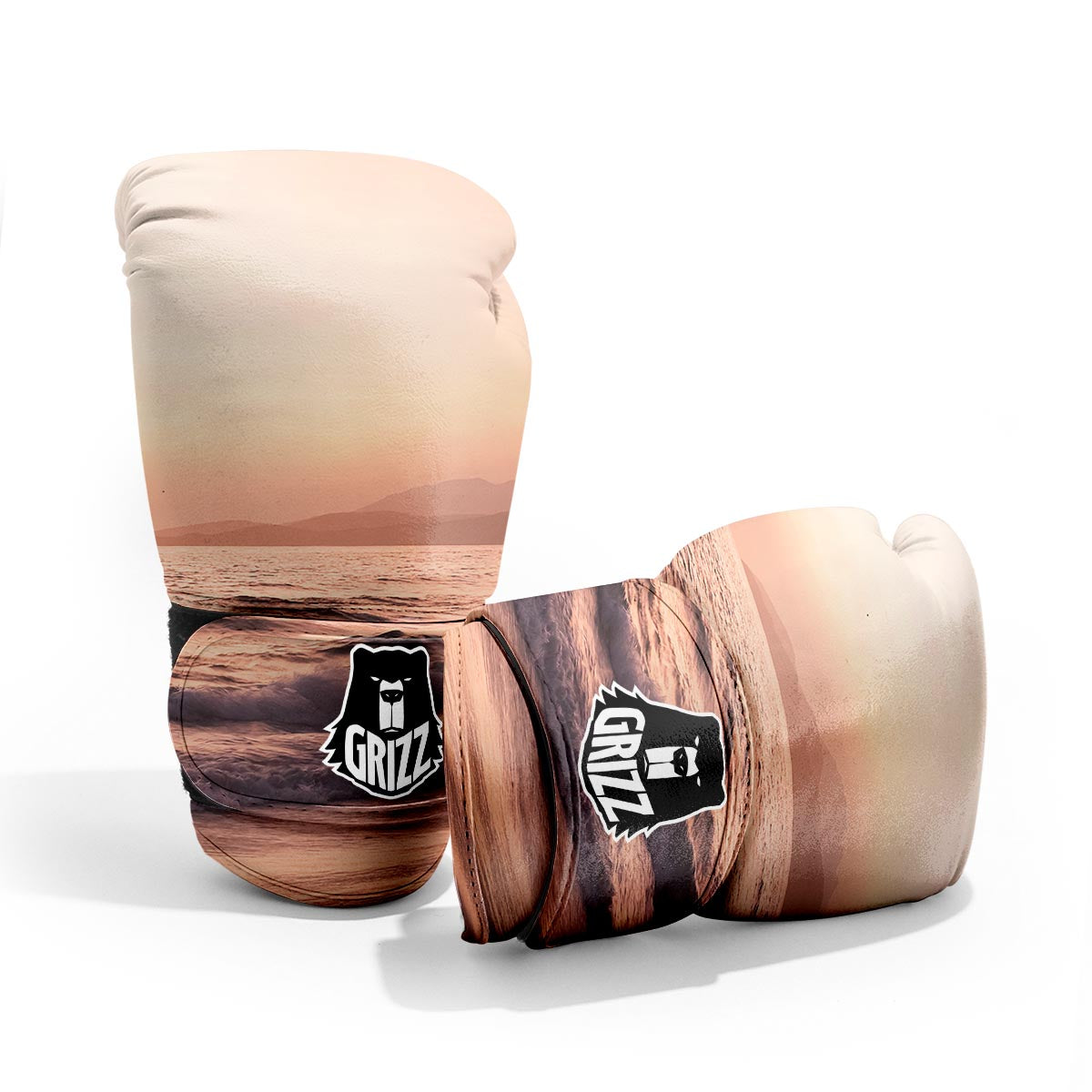 Wave Sunrise Print Pro Boxing Glove