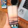 Wave Sunrise Print Tumbler-grizzshop