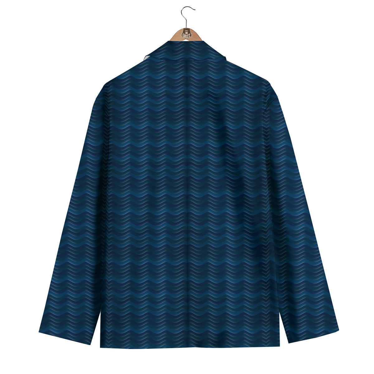 Wave Surfing Deep Sea Print Pattern Men's Blazer-grizzshop