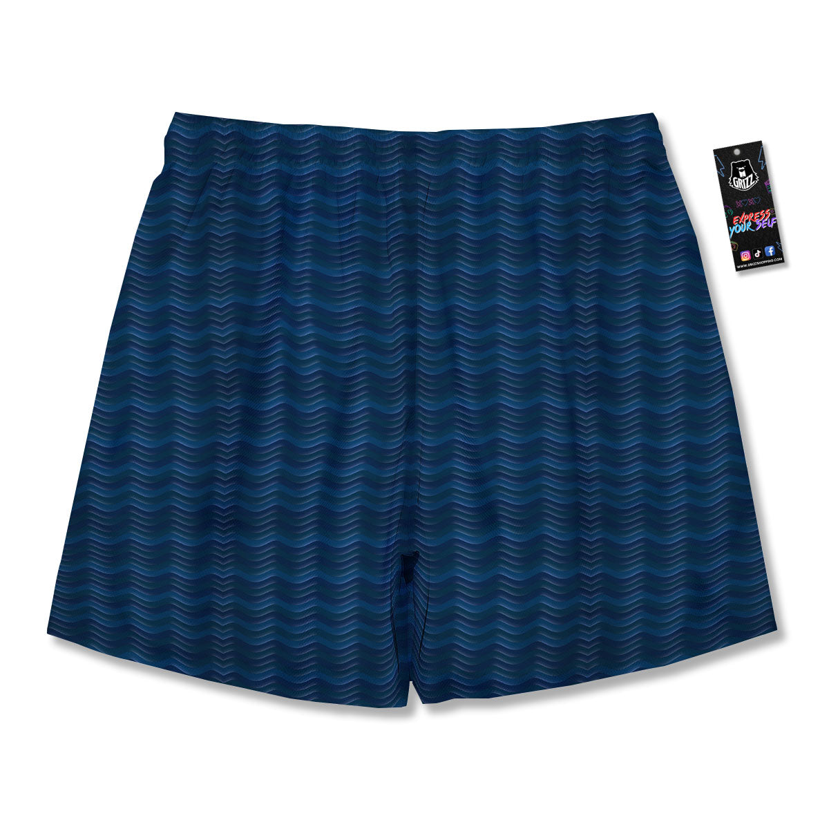 Wave Surfing Deep Sea Print Pattern Men's Running Shorts-grizzshop