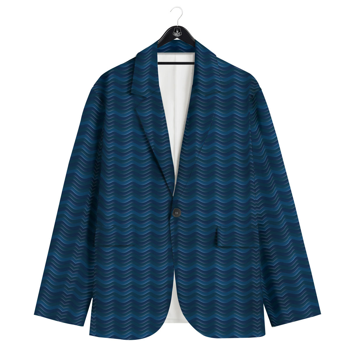 Wave Surfing Deep Sea Print Pattern Men's Sport Coat-grizzshop