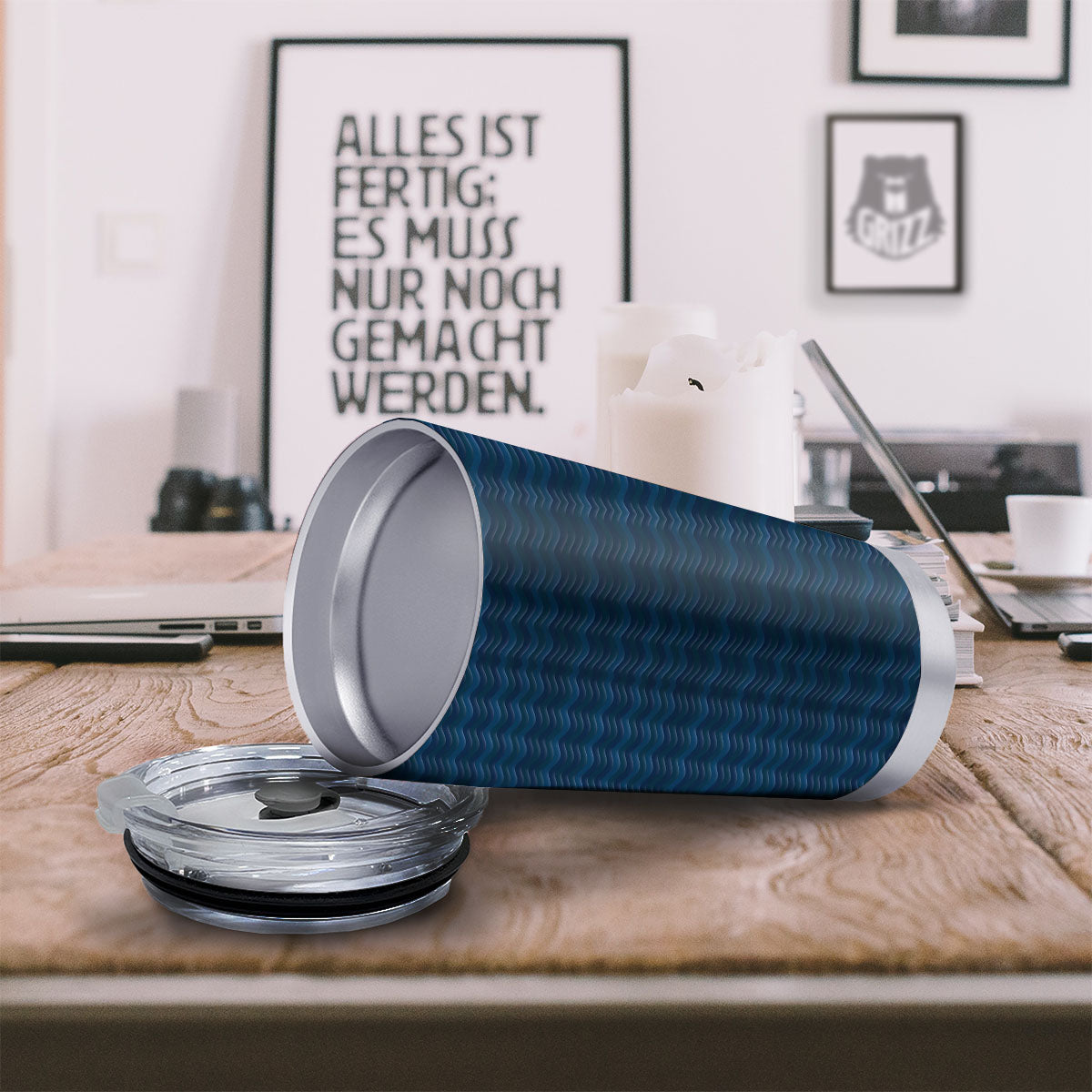 Wave Surfing Deep Sea Print Pattern Tumbler-grizzshop