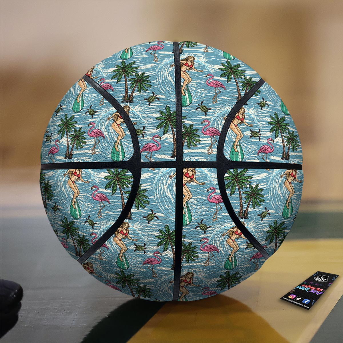 Wave Surfing Print Pattern Basketball-grizzshop
