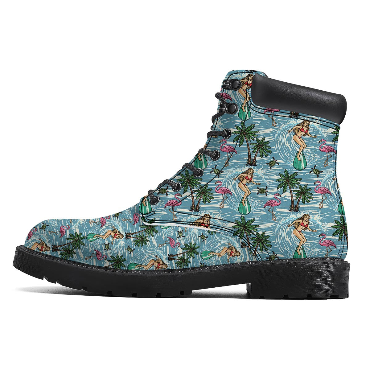 Wave Surfing Print Pattern Boots-grizzshop