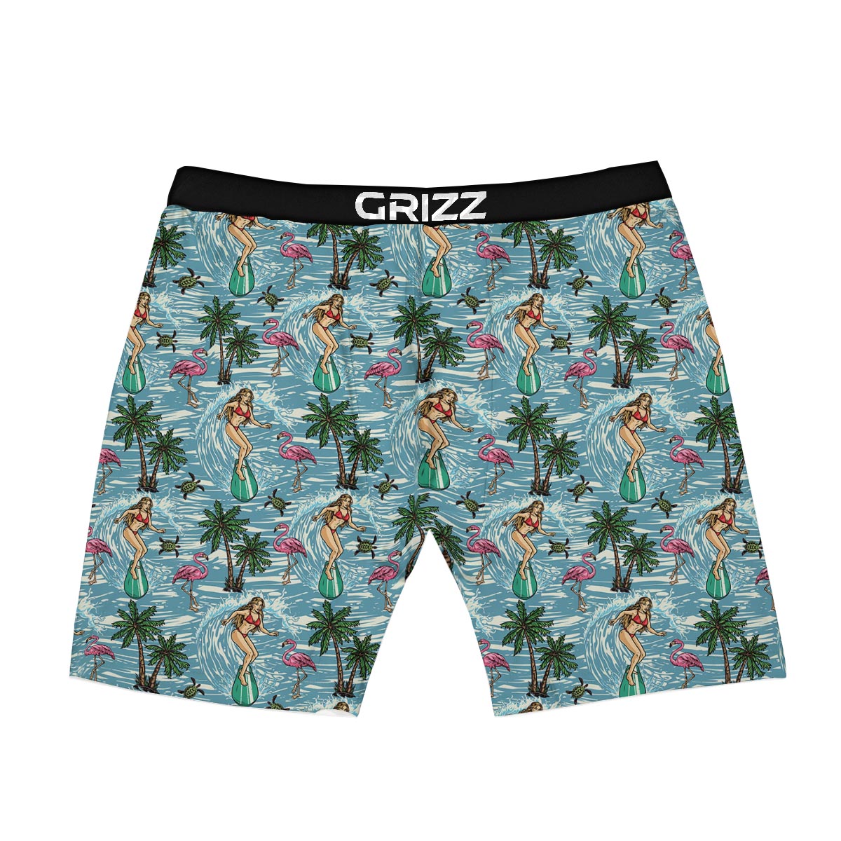 Wave Surfing Print Pattern Boxer Briefs-grizzshop